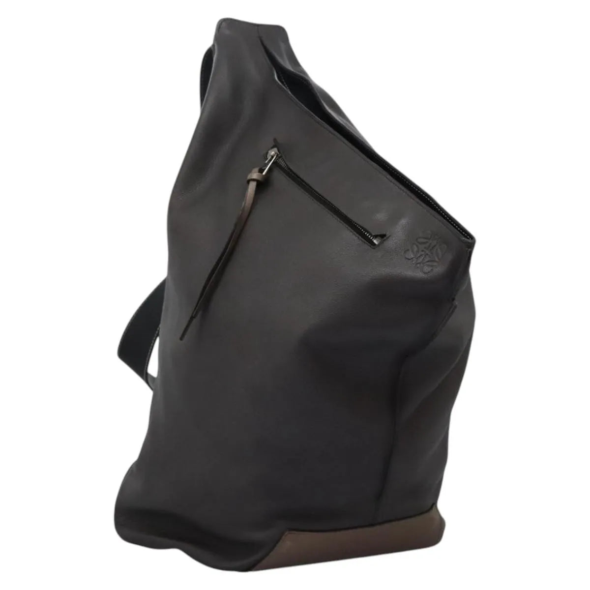 Loewe Anton Sling Bag Leather Gray Leather Backpack Bag (Pre-Owned)