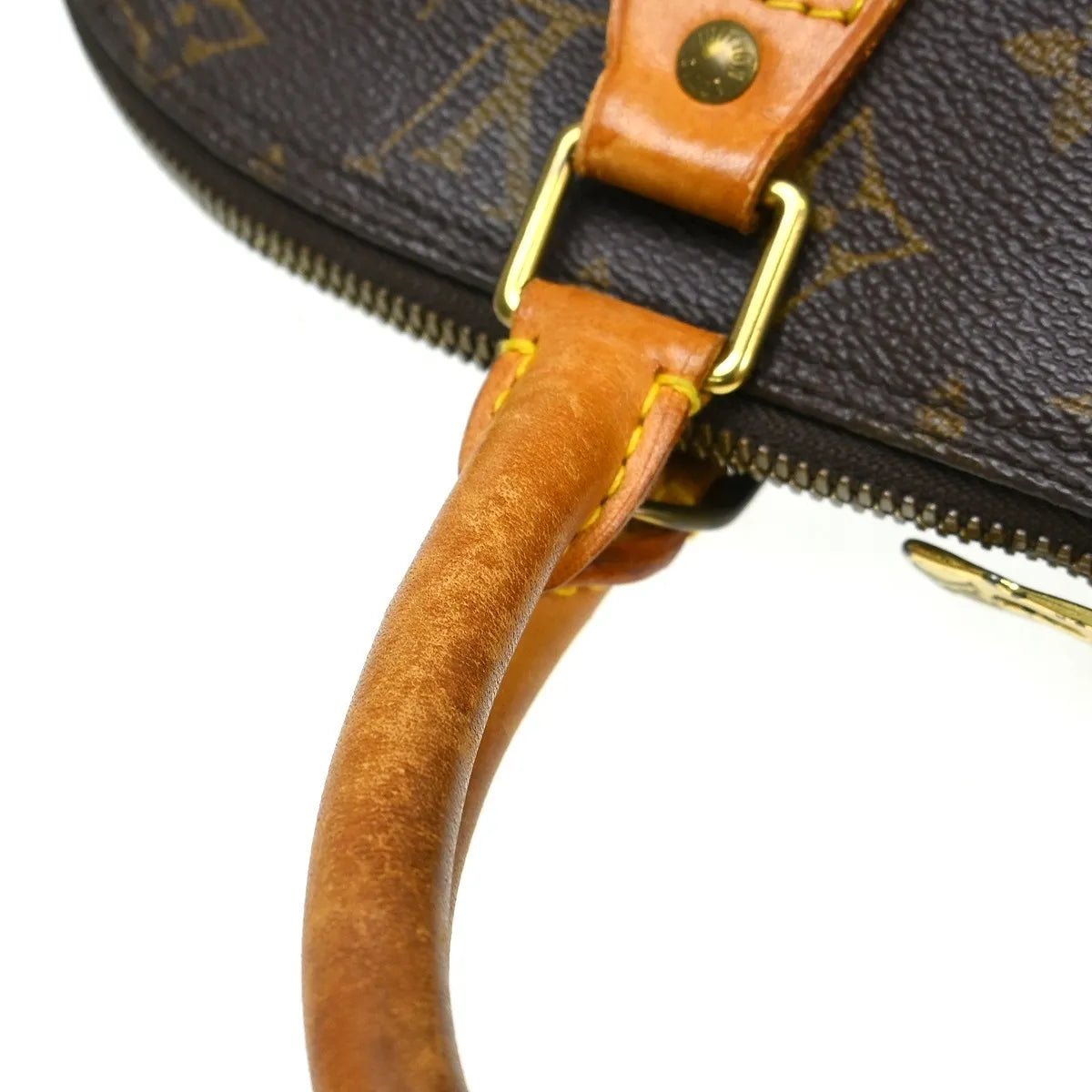 Louis Vuitton Alma Handbag Monogram Canvas Brown Canvas Handbag (Pre-Owned)