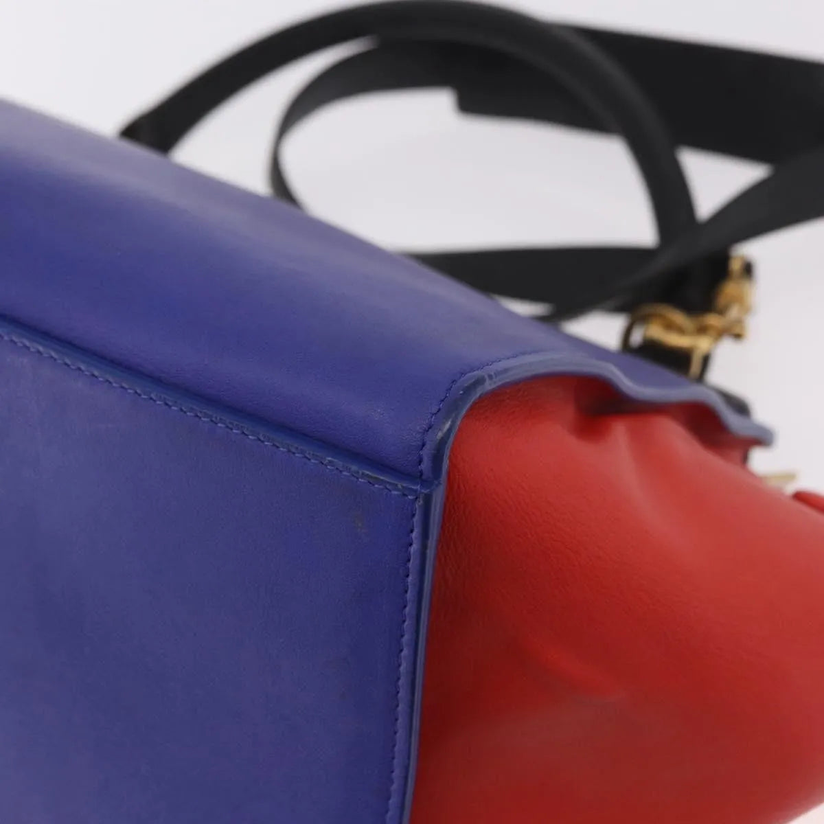 Celine Trapeze Leather With Suede Multicolour Leather Handbag (Pre-Owned)