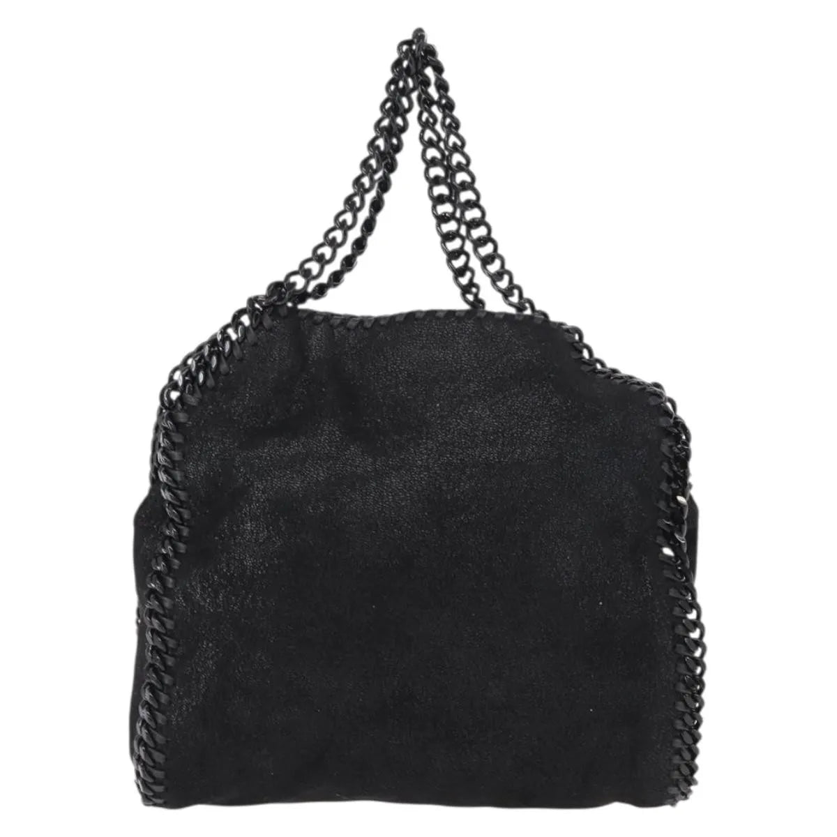 Stella Mccartney Falabella Fold Over Shaggy Deer Black Polyester Shoulder Bag Bag (Pre-Owned)