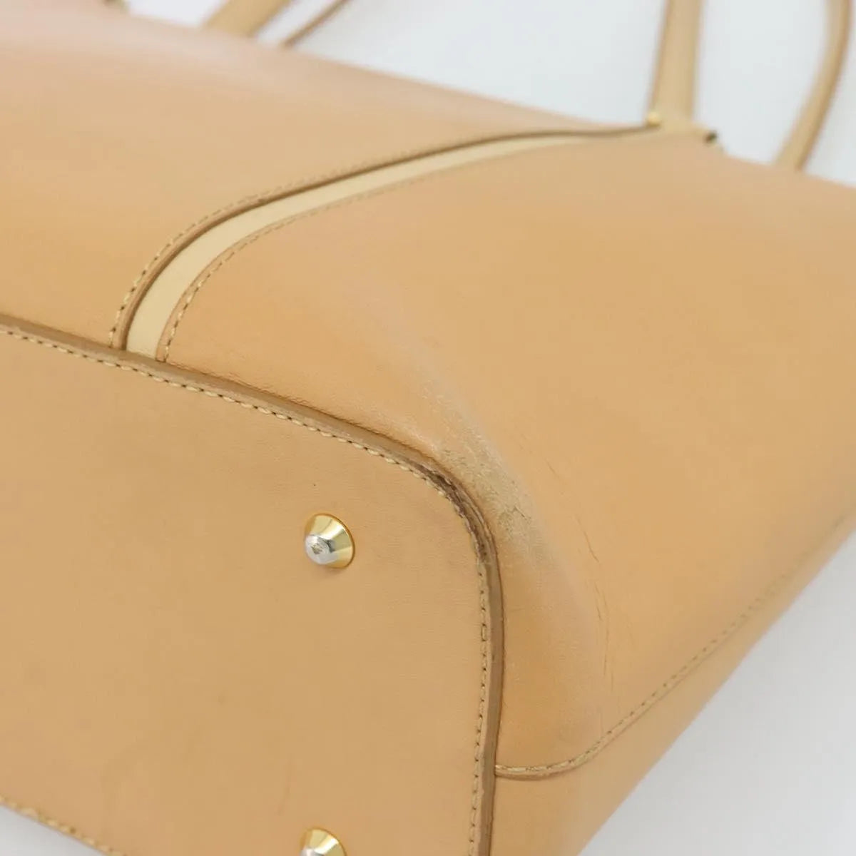 Burberry Vintage Leather Beige Leather Tote Bag Bag (Pre-Owned)