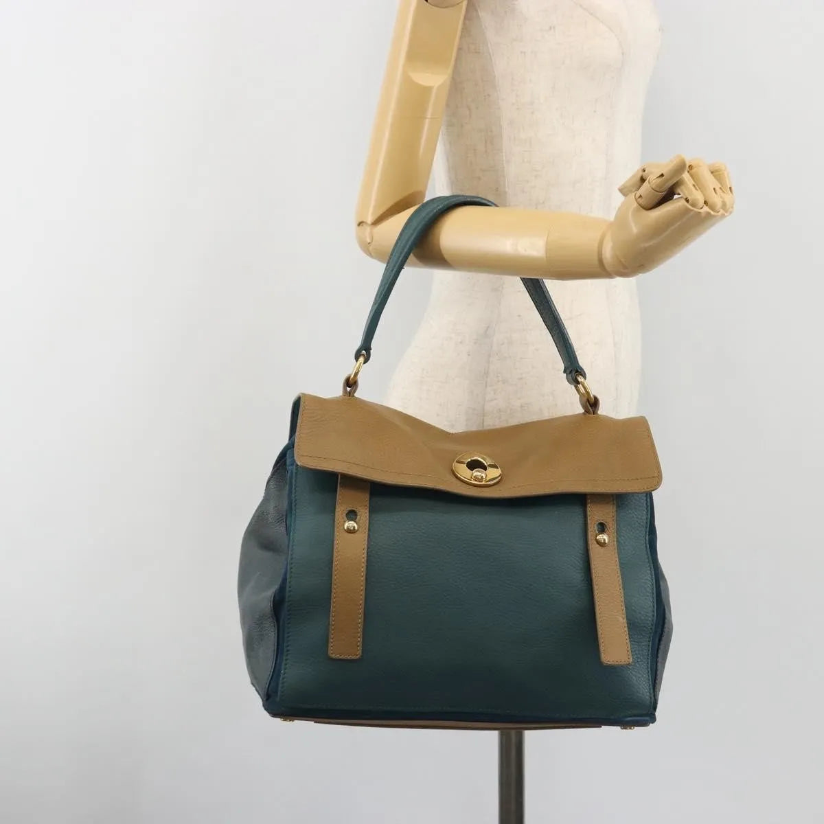 Saint Laurent Tricolor Muse Two Leather Multicolour Leather Handbag (Pre-Owned)