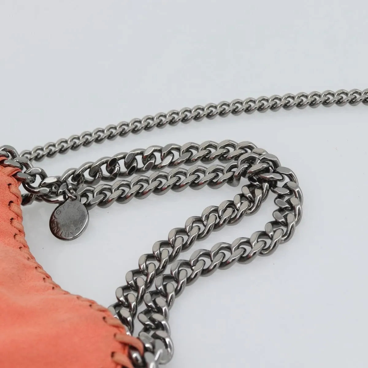 Stella Mccartney Falabella Fold Over Faux Leather Orange Polyester Shoulder Bag Bag (Pre-Owned)