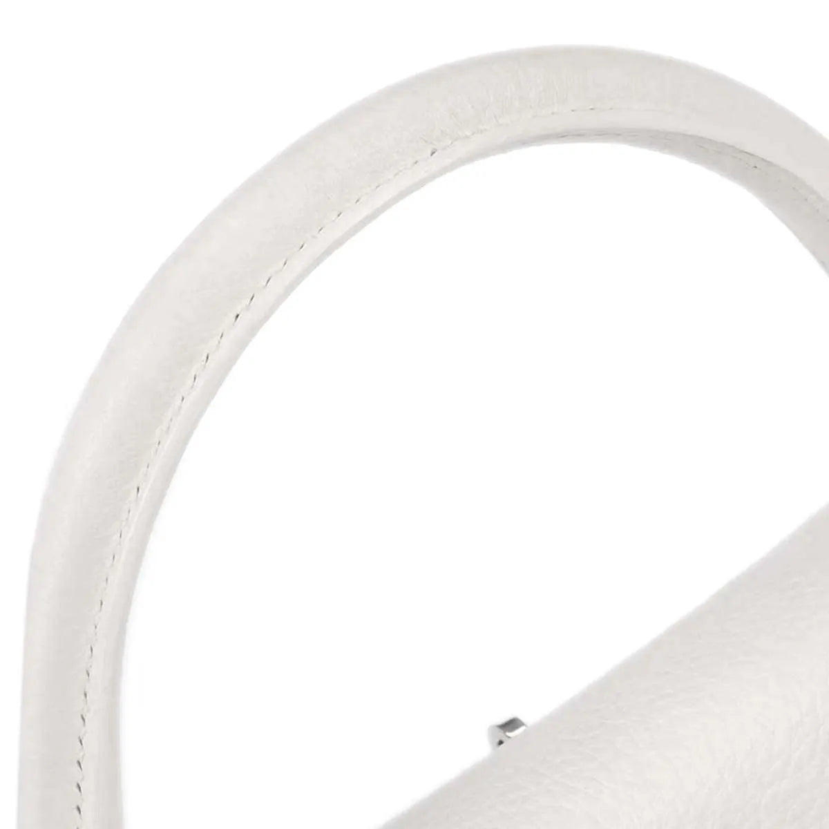 Hermes Kelly Retourne Clémence Taurillon White Leather Handbag (Pre-Owned)