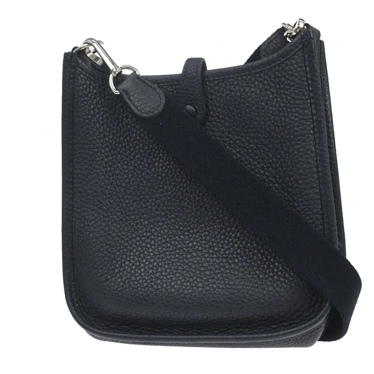 Hermes Evelyne Bag Gen Iii Clemence Blue Leather Shoulder Bag Bag (Pre-Owned)