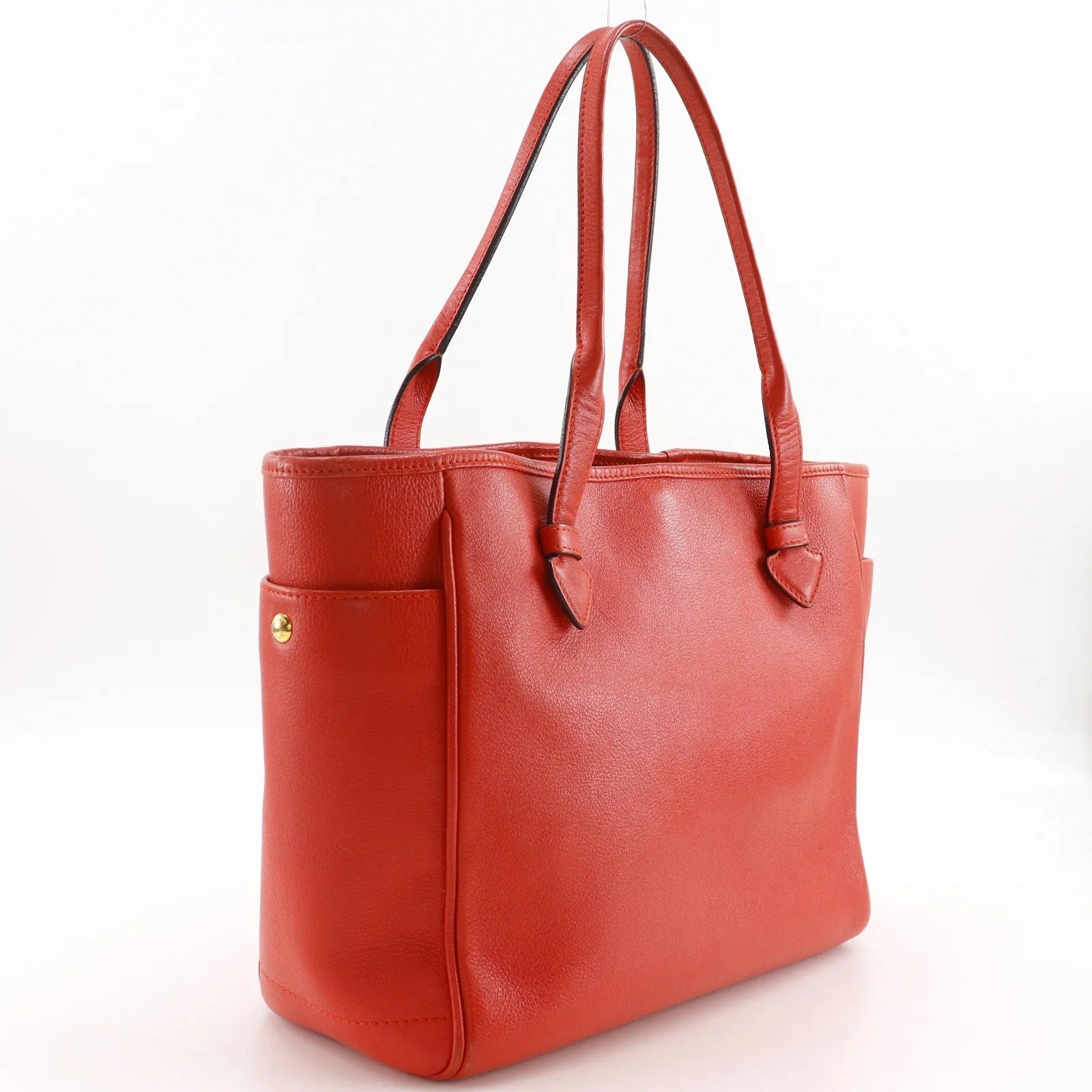 Loewe Heritage Tote Leather Red Leather Tote Bag Bag (Pre-Owned)