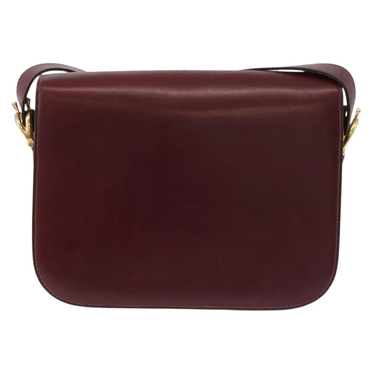 Celine Horse Carriage Leather Burgundy Leather Shoulder Bag Bag (Pre-Owned)
