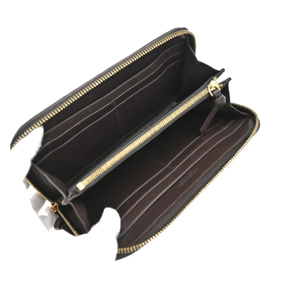 Bottega Veneta Intrecciato Long Zip Leather Brown Leather Wallets Accessory (Pre-Owned)