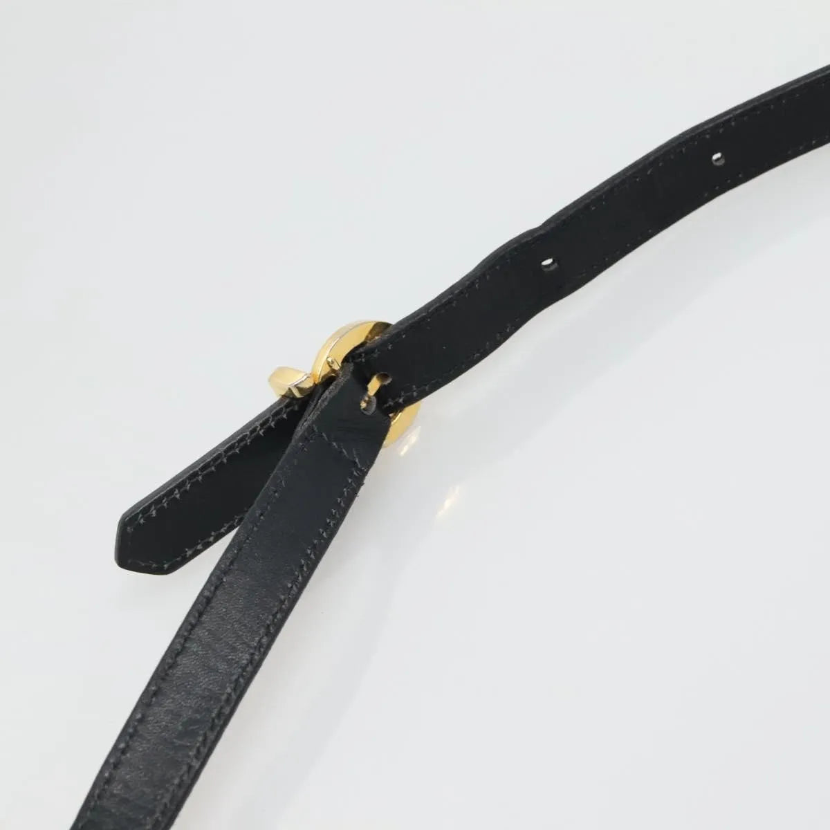 Salvatore Ferragamo Vara Bow Camera Leather Navy Leather Shoulder Bag Bag (Pre-Owned)