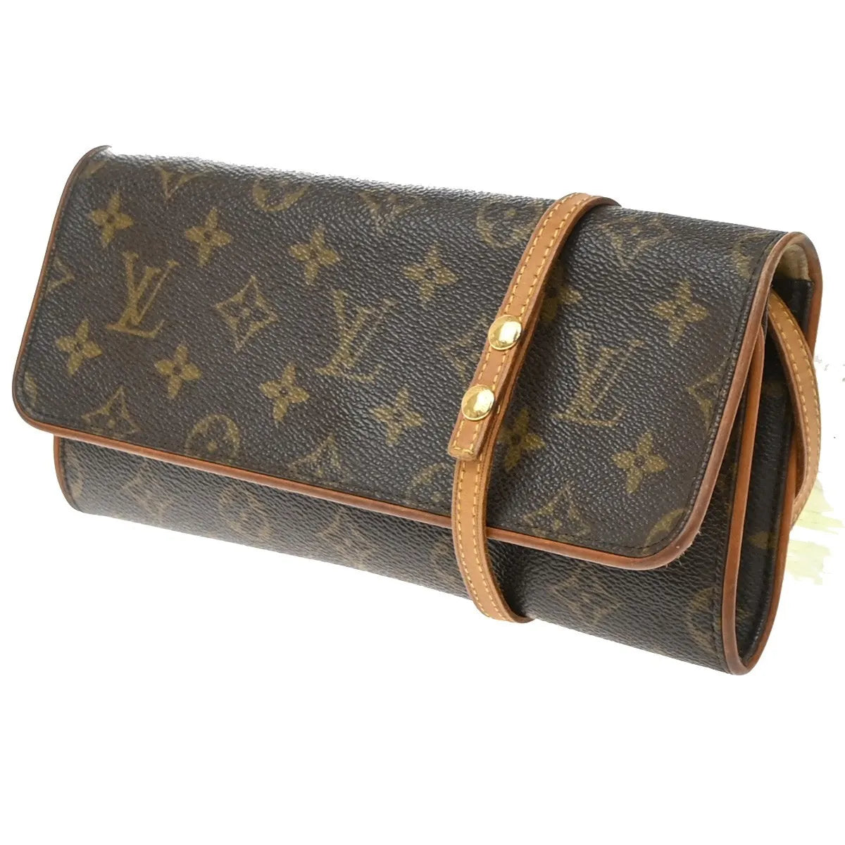 Louis Vuitton Twin Monogram Brown Canvas Clutche & Pouche Bag (Pre-Owned)