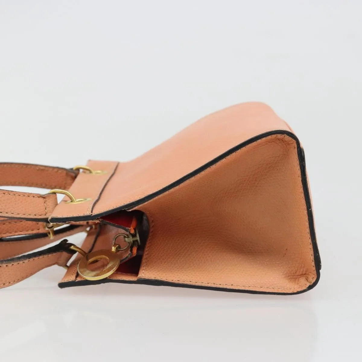 Celine Handbag Leather Orange Leather Handbag (Pre-Owned)