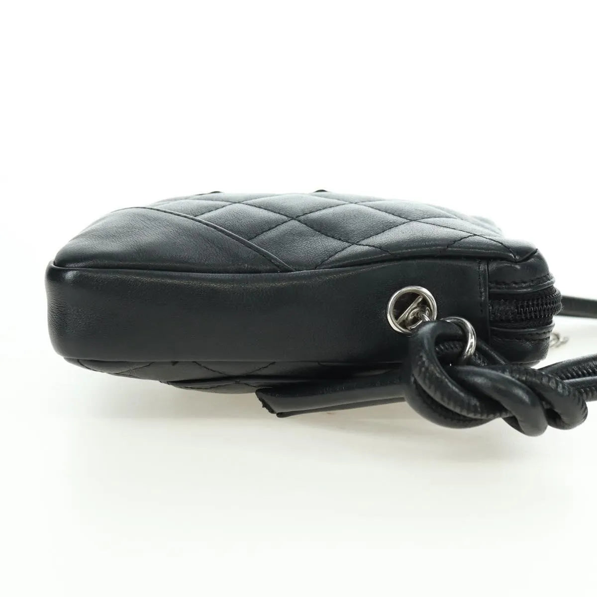 Chanel Cambon Crossbody Bag Quilted Leather Black Leather Shoulder Bag Bag (Pre-Owned)