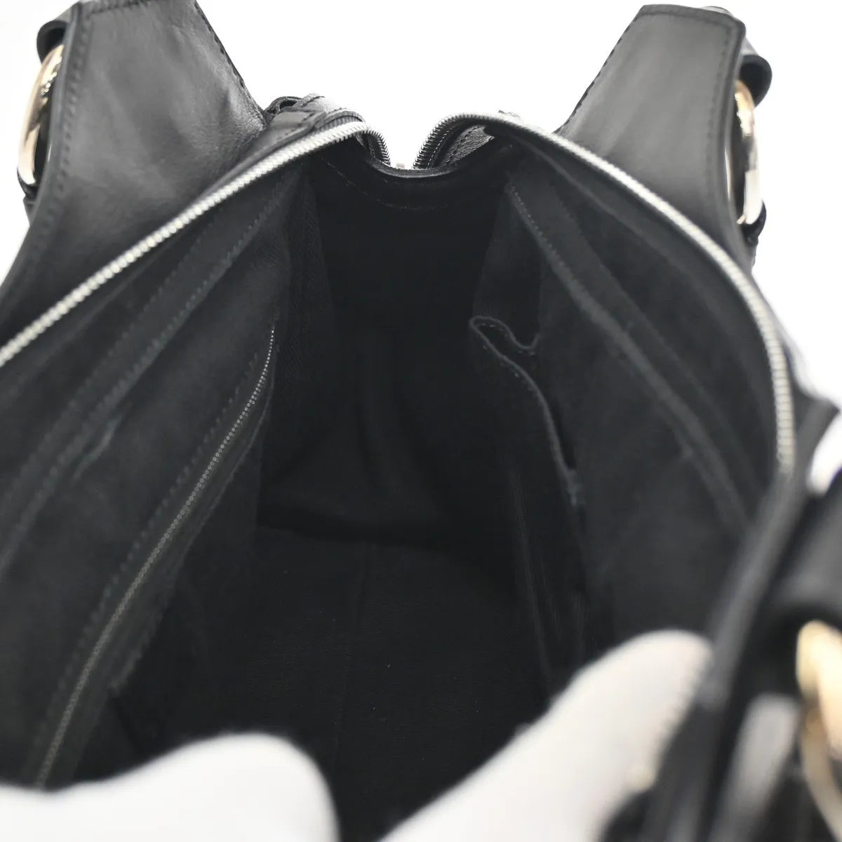 Celine C Macadam Suede Black Suede Shoulder Bag Bag (Pre-Owned)