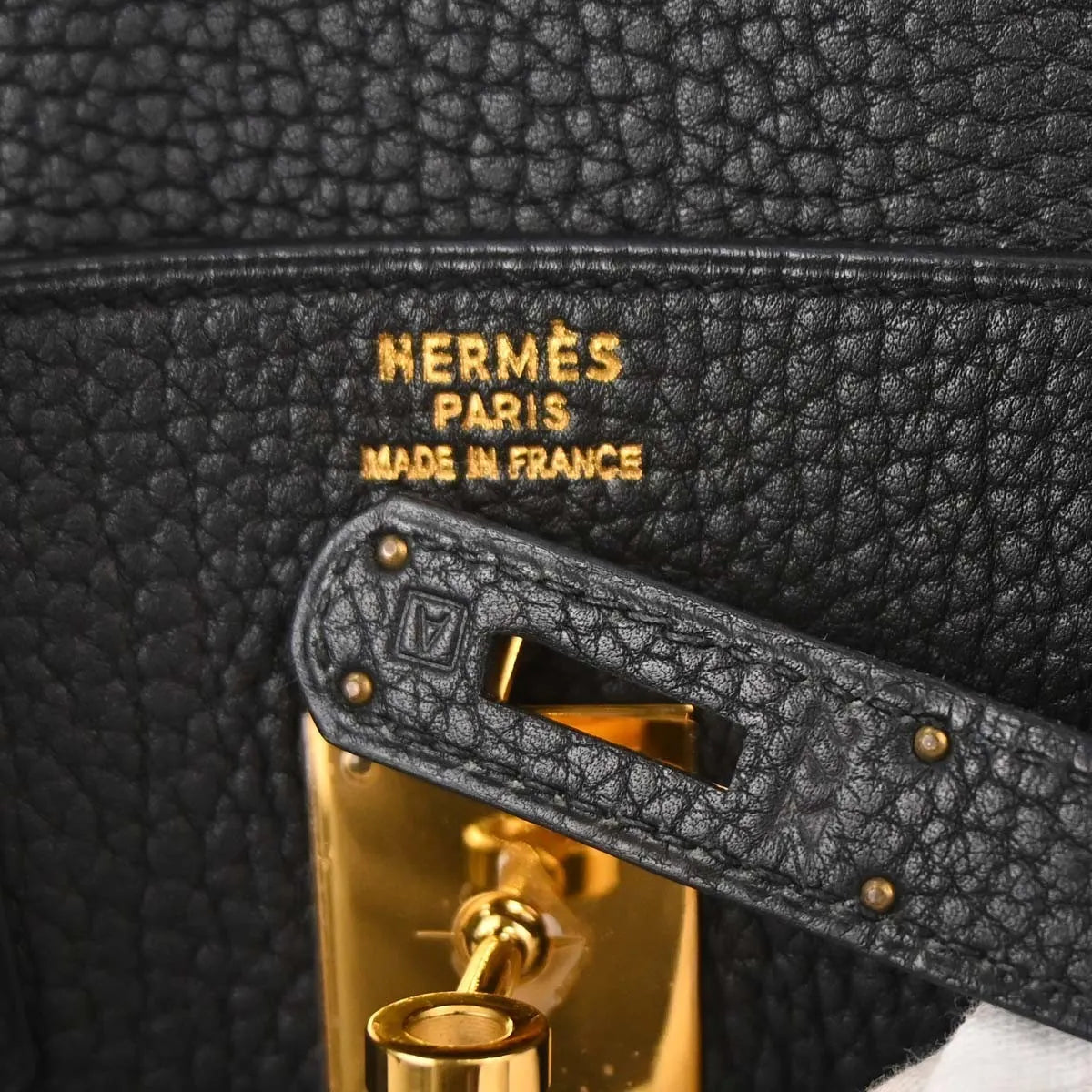 Hermes Birkin Black Togo With Gold Hardware Black Calfskin Handbag (Pre-Owned)