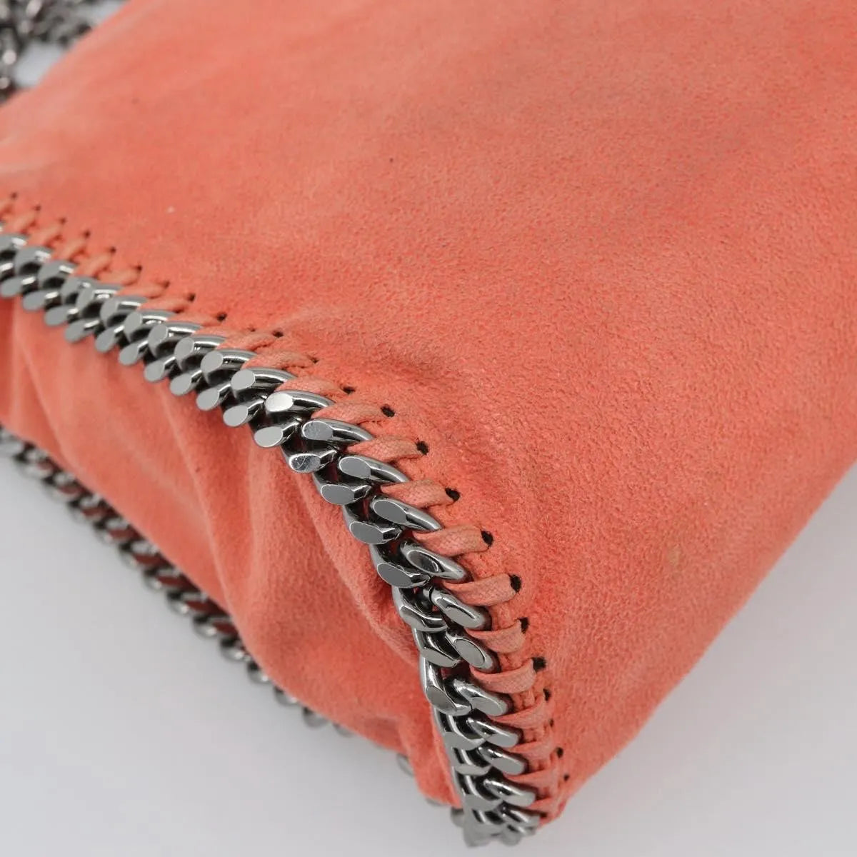 Stella Mccartney Falabella Fold Over Faux Leather Orange Polyester Shoulder Bag Bag (Pre-Owned)