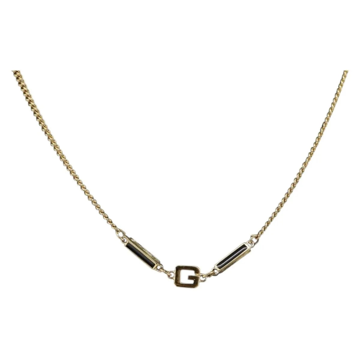 Givenchy Logo G Metal Gold Metal Necklace Jewelry (Pre-Owned)