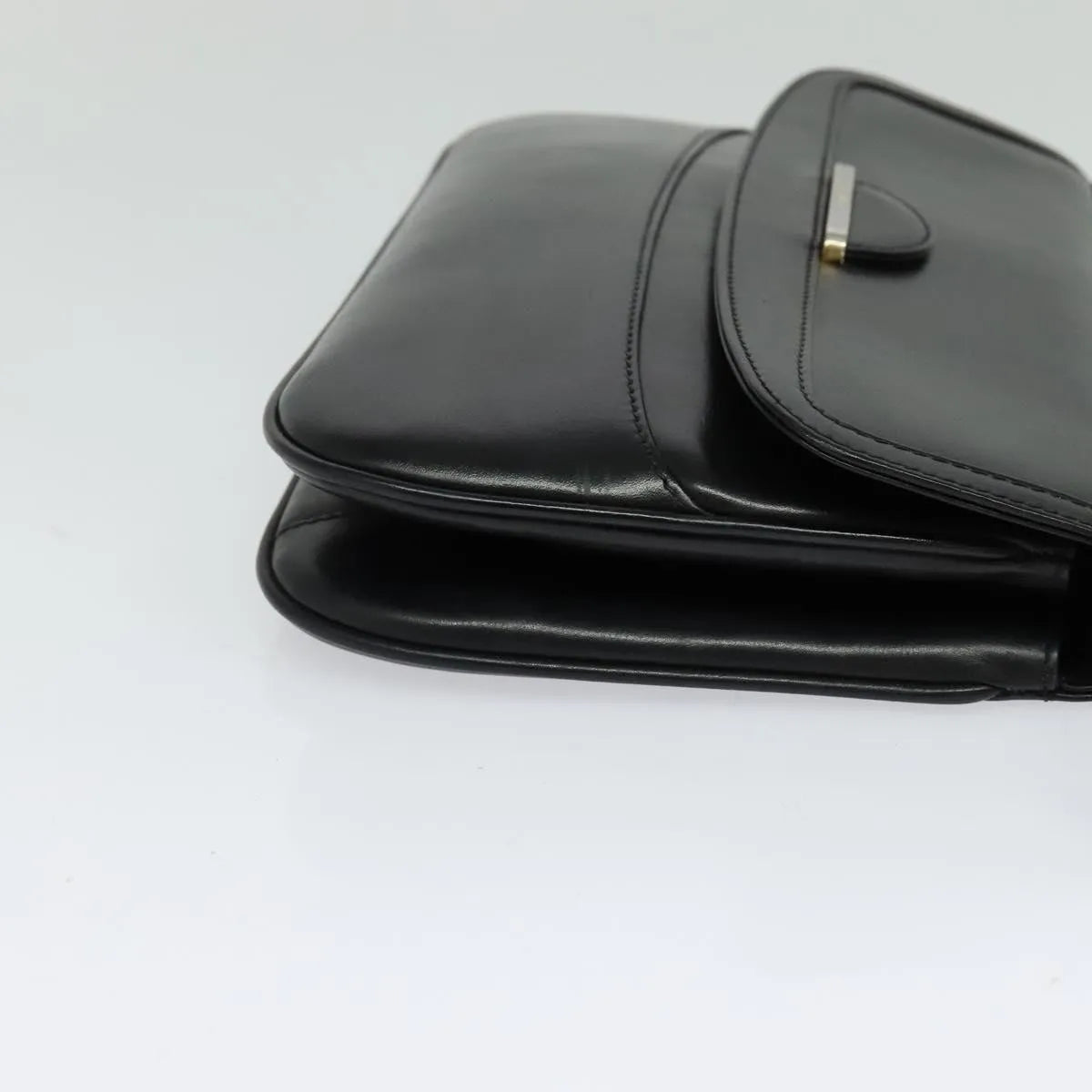 Bally Vintage Shoulder Bag Leather Black Leather Shoulder Bag Bag (Pre-Owned)