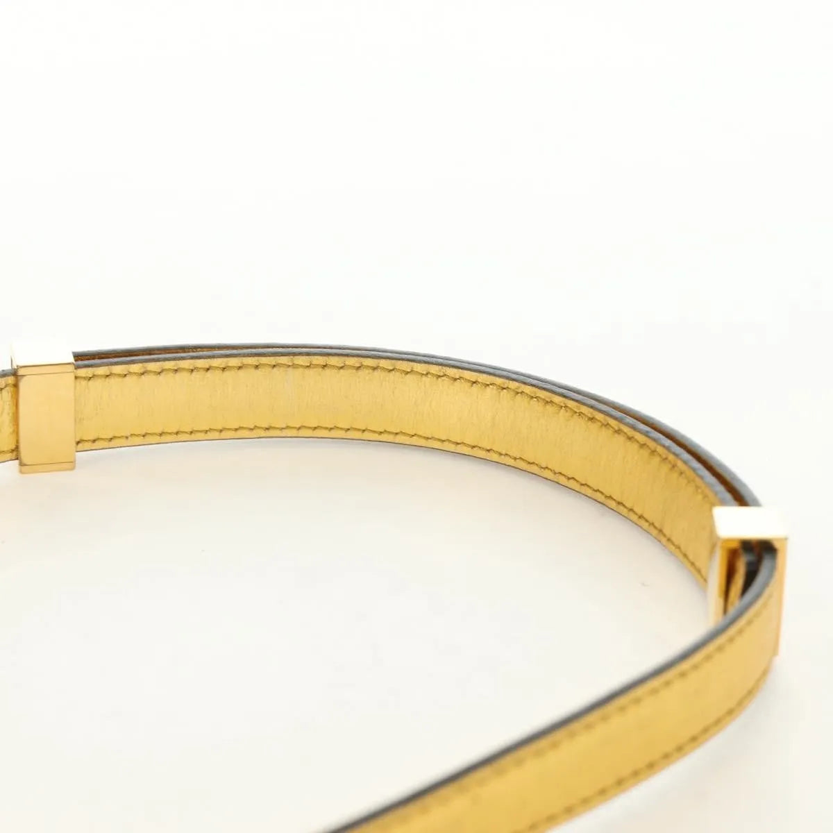 Celine Flap Shoulder Leather Gold Leather Shoulder Bag Bag (Pre-Owned)