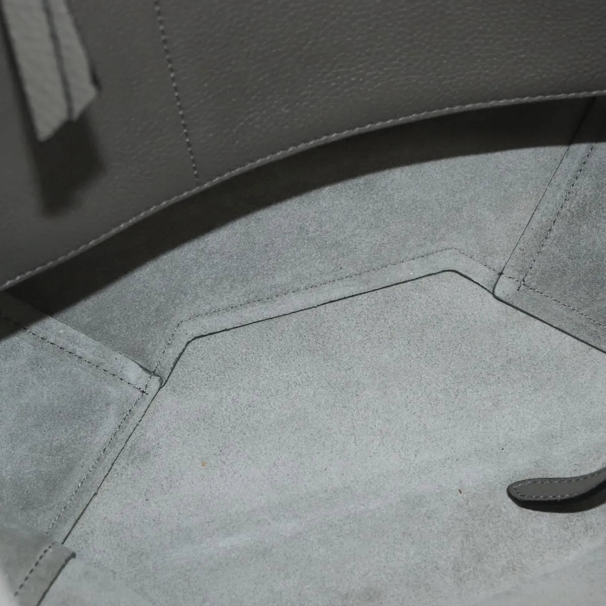 Celine Phantom Cabas Tote Leather Gray Leather Tote Bag Bag (Pre-Owned)