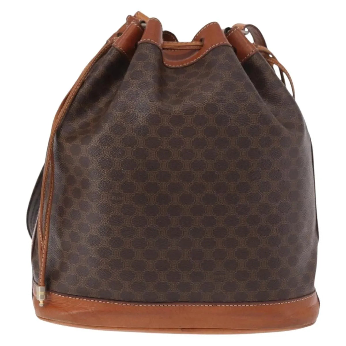 Celine Macadam Bucket Bag Canvas And Leather Brown Pvc Crossbody Bag Bag (Pre-Owned)