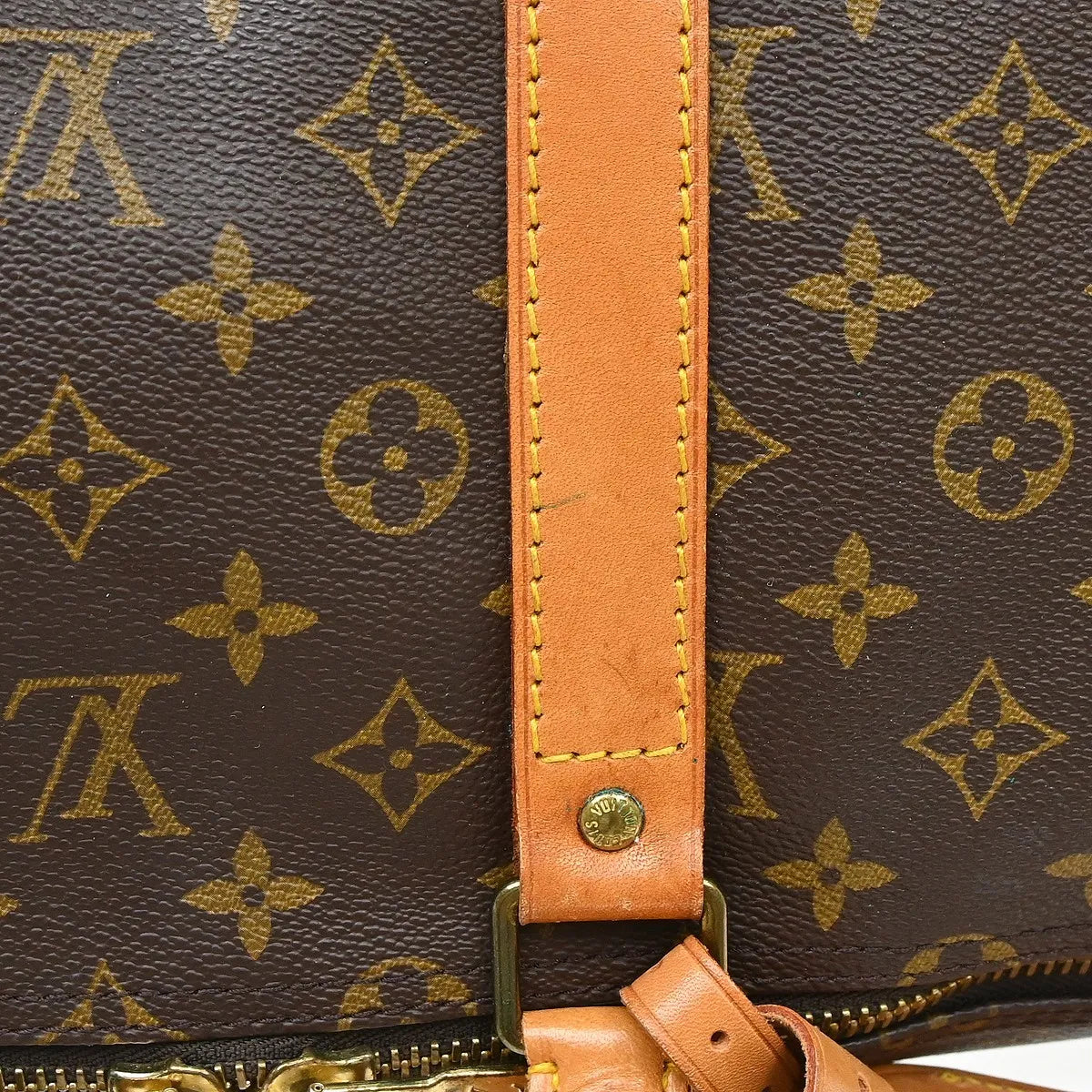 Louis Vuitton Keepall Bag Monogram Canvas Brown Canvas Travel Bag Bag (Pre-Owned)