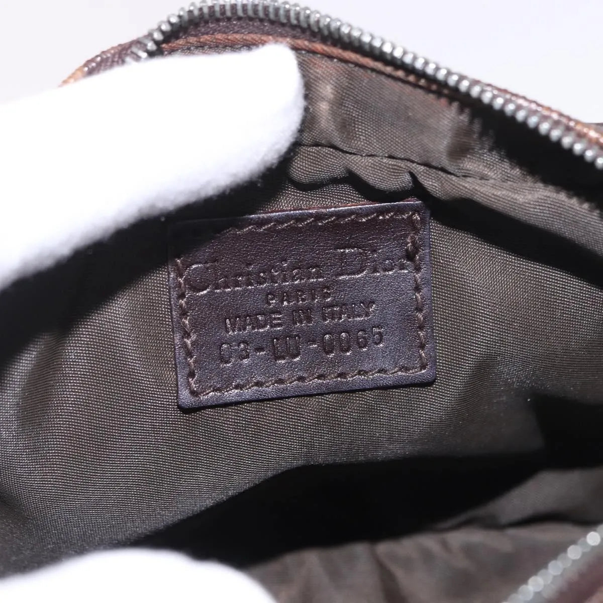 Christian Dior Vintage Trotter Diorissimo Canvas Brown Canvas Clutche & Pouche Bag (Pre-Owned)