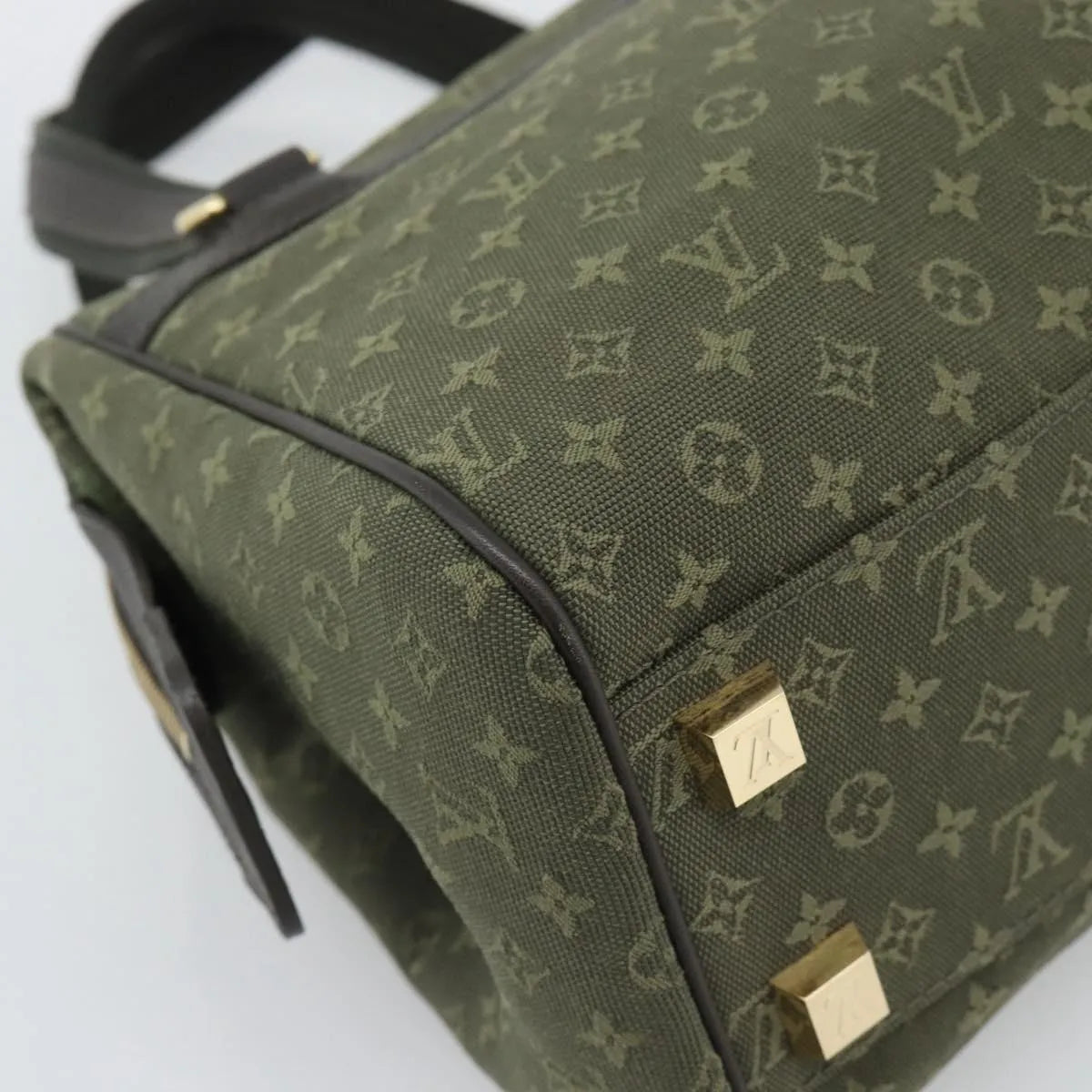 Louis Vuitton Joséphine Mini Lin Khaki Canvas Handbag (Pre-Owned)