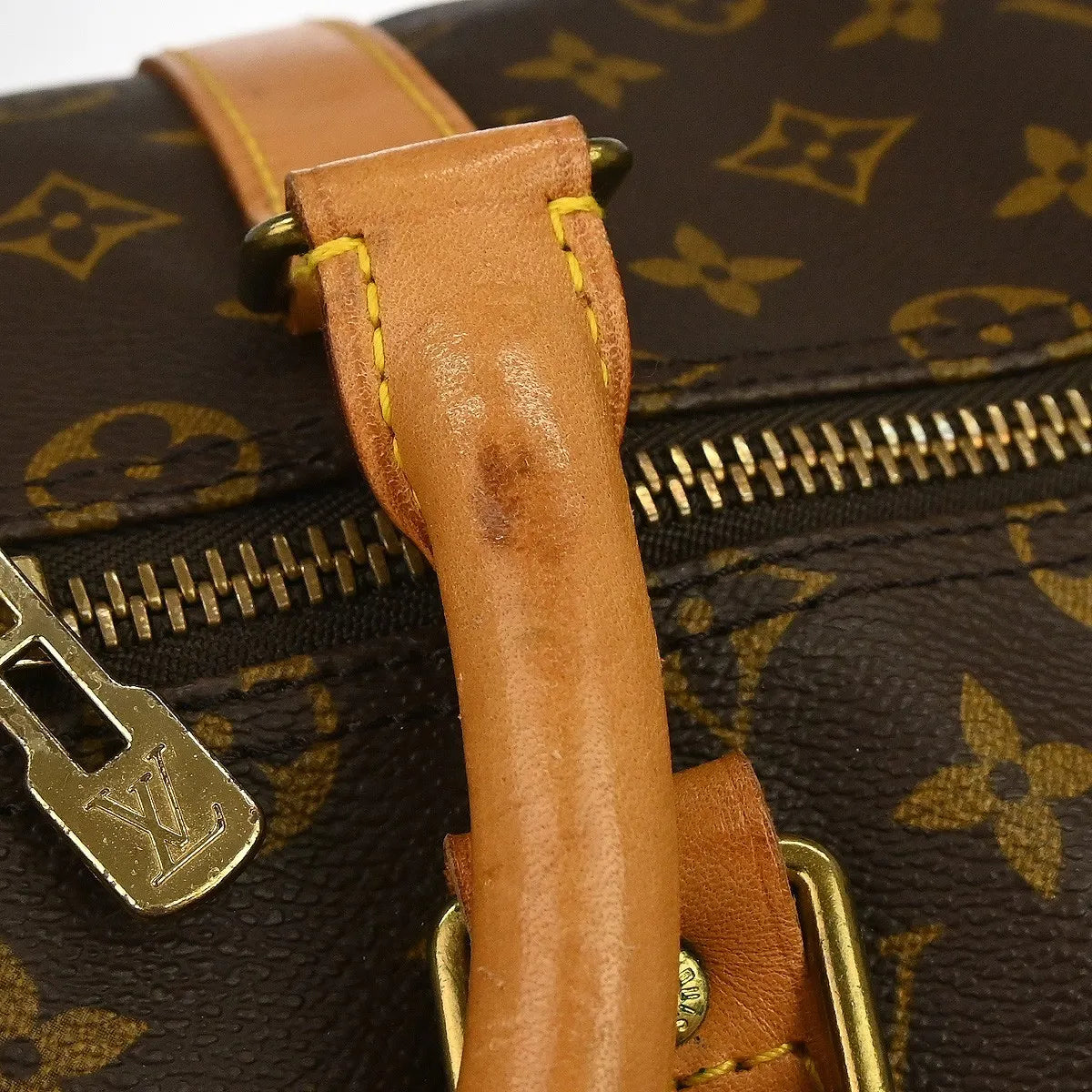 Louis Vuitton Keepall Bandouliere Monogram Canvas Brown Canvas Travel Bag Bag (Pre-Owned)