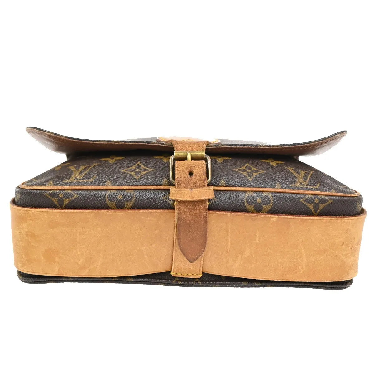 Louis Vuitton Cartouchiere Monogram Brown Canvas Shoulder Bag Bag (Pre-Owned)