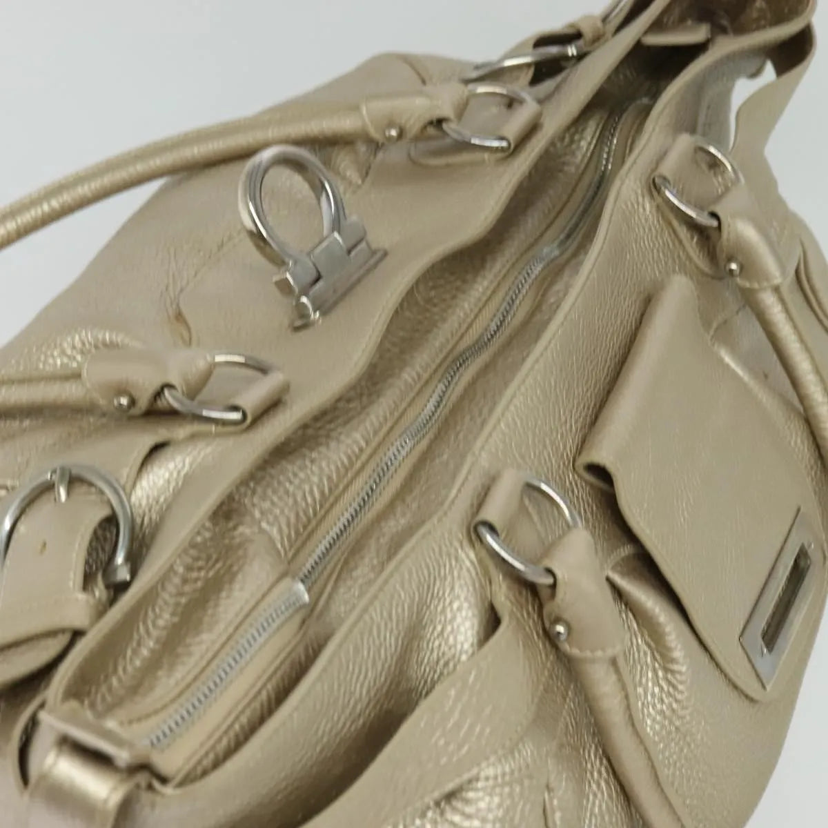 Salvatore Ferragamo Gancini Tote Leather Multicolour Leather Tote Bag Bag (Pre-Owned)