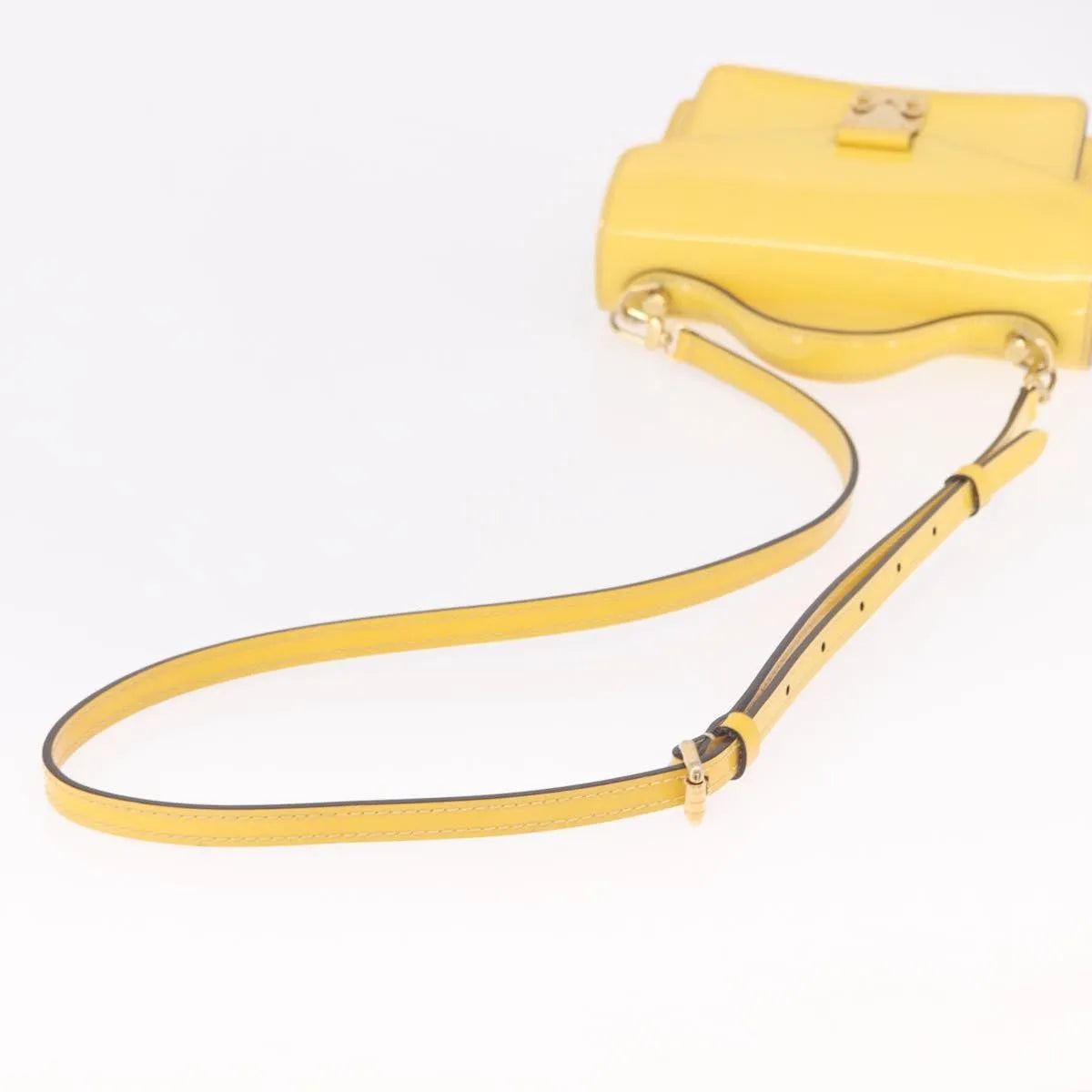 Louis Vuitton Monceau Vernis Yellow Patent_Leather Handbag (Pre-Owned)