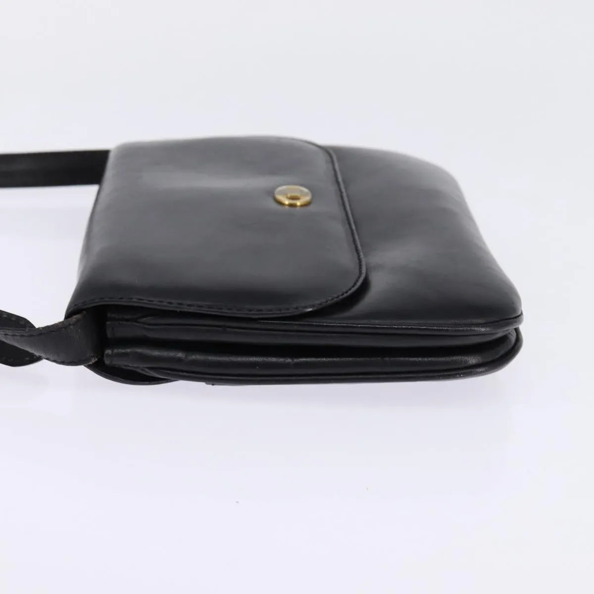 Celine Vintage Leather Black Leather Shoulder Bag Bag (Pre-Owned)