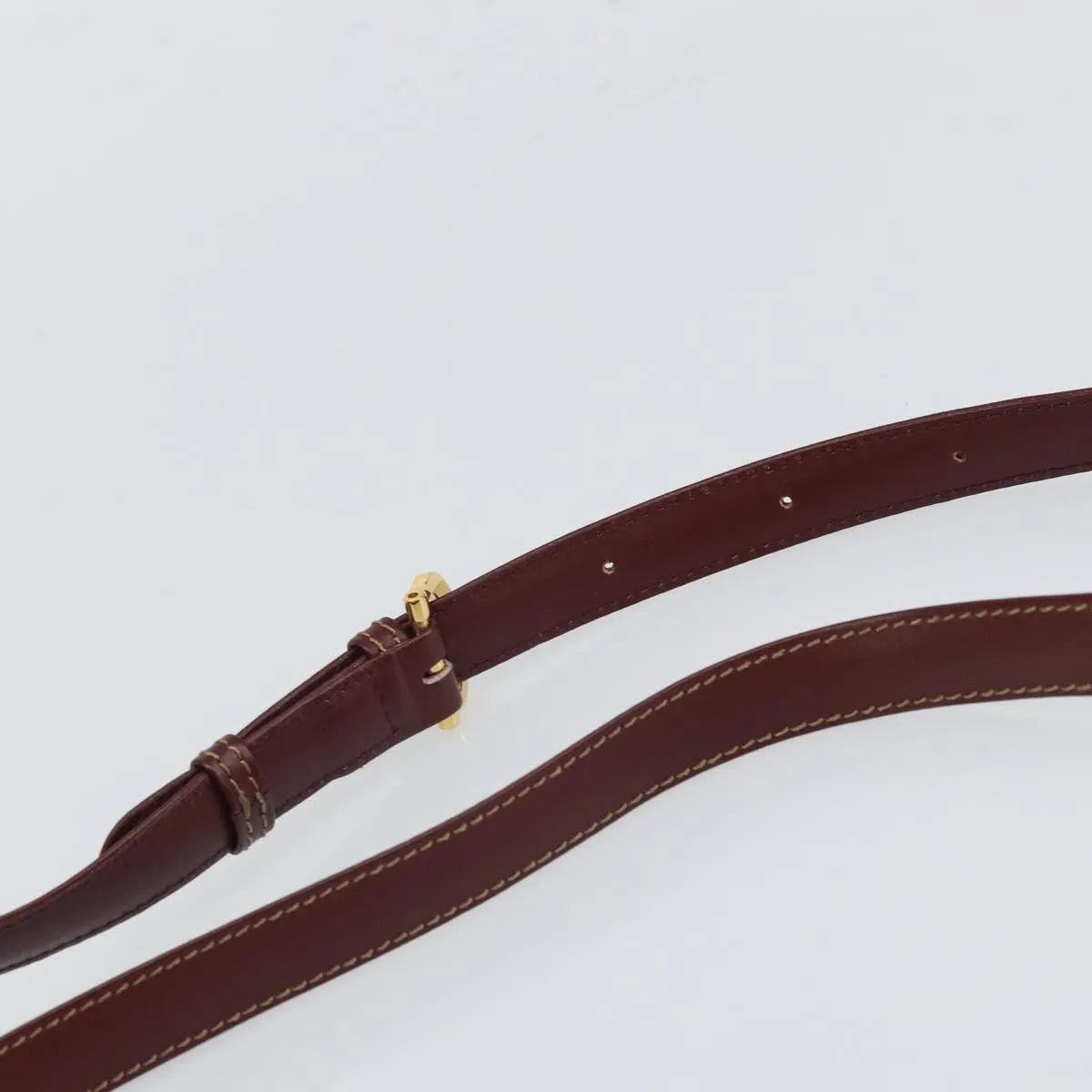 Cartier Must De Cartier Leather Burgundy Leather Shoulder Bag Bag (Pre-Owned)