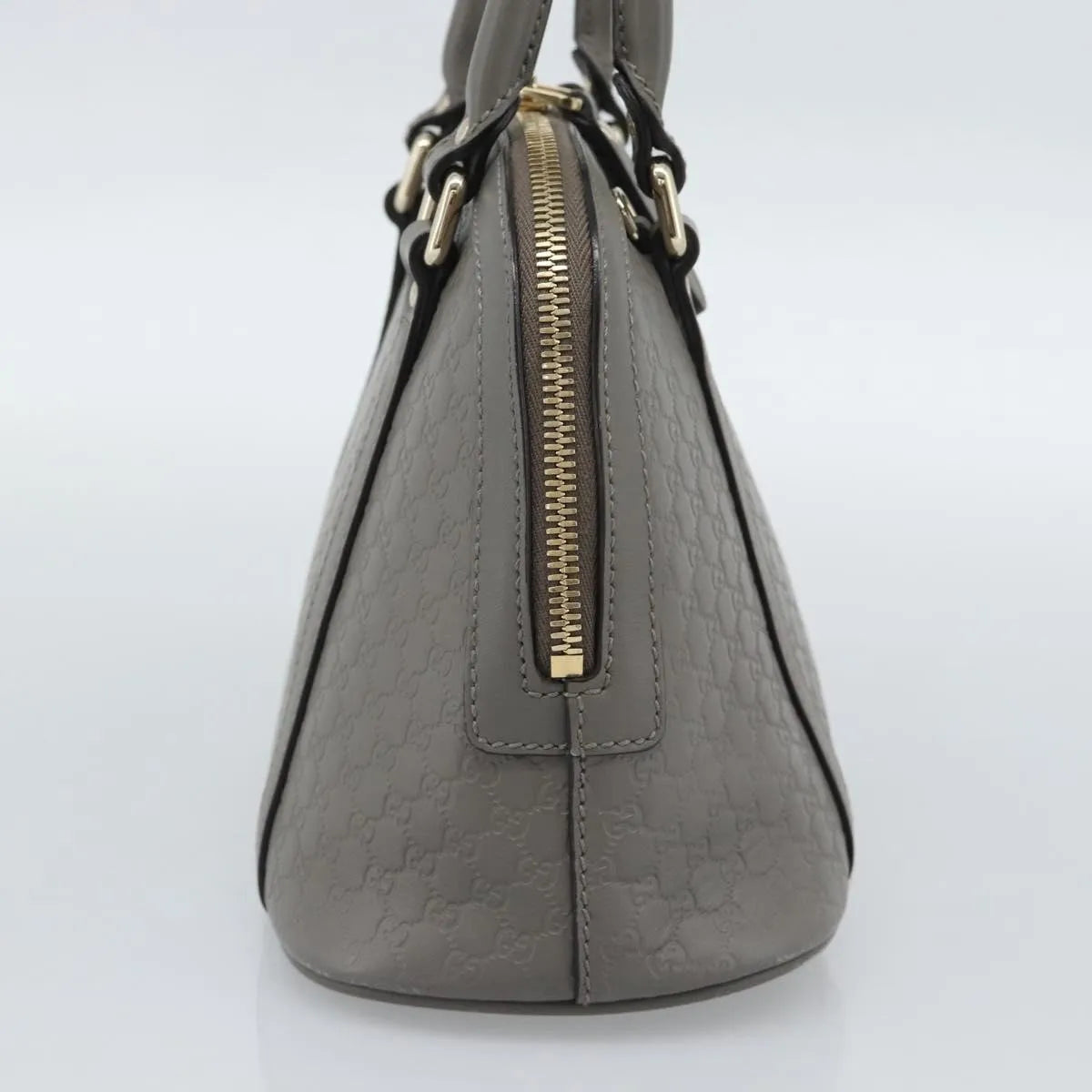 Gucci Convertible Dome Satchel Microguccissima Leather Gray Leather Handbag (Pre-Owned)