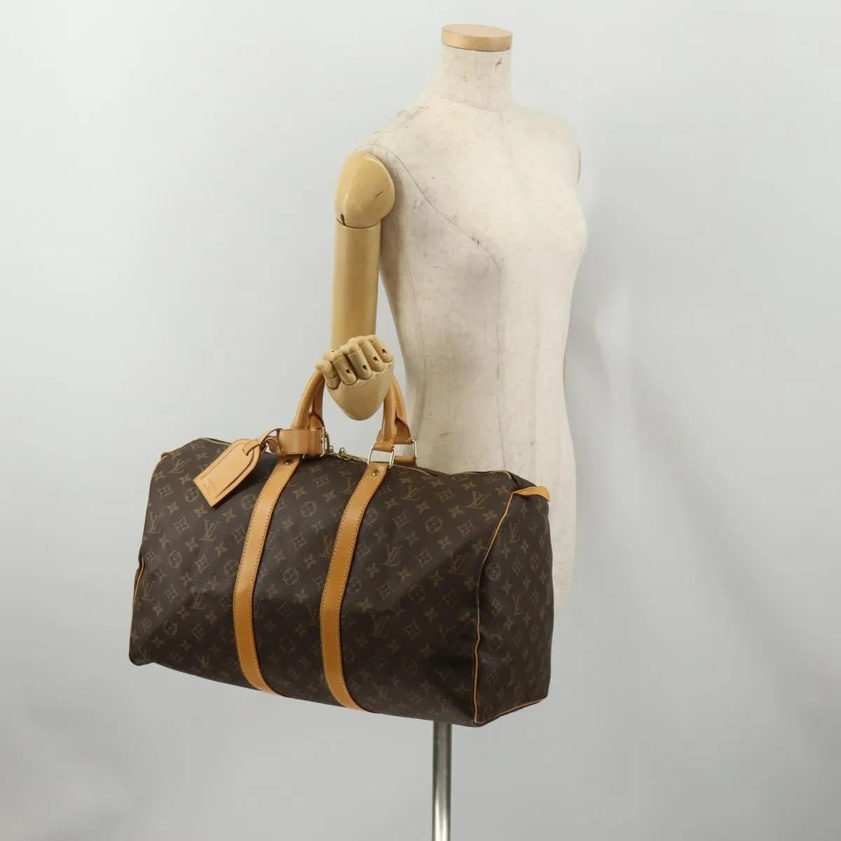 Louis Vuitton Keepall Monogram Canvas Brown Canvas Travel Bag Bag (Pre-Owned)