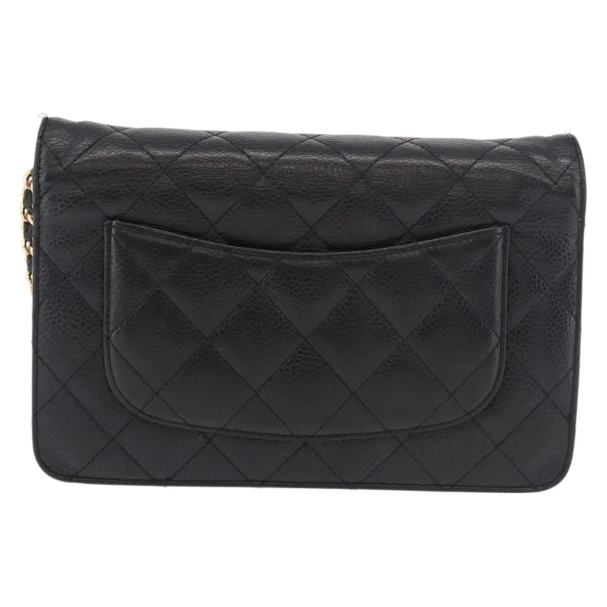 Chanel Chanel Matelassé Cuir Noir Black Leather Black Calfskin Shoulder Bag Bag (Pre-Owned)