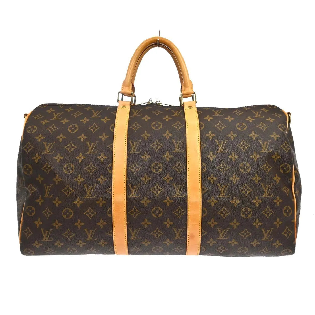 Louis Vuitton Keepall Bandouliere Monogram Canvas Brown Canvas Travel Bag Bag (Pre-Owned)