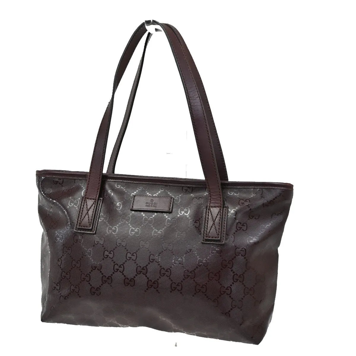 Gucci Plus Tote Gg Imprime Burgundy Pvc Shoulder Bag Bag (Pre-Owned)