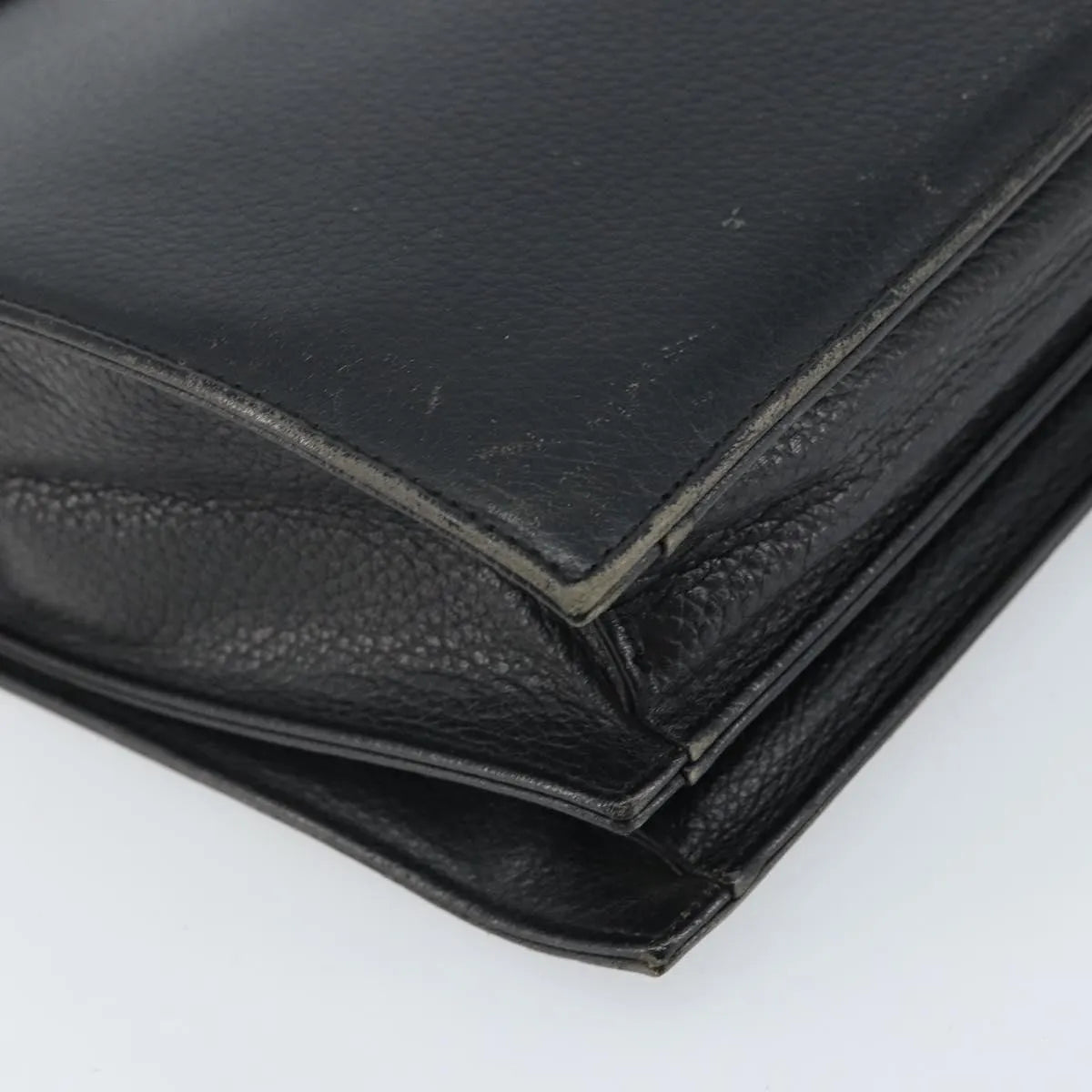 Burberry Vintage Leather Black Leather Briefcase Bag (Pre-Owned)