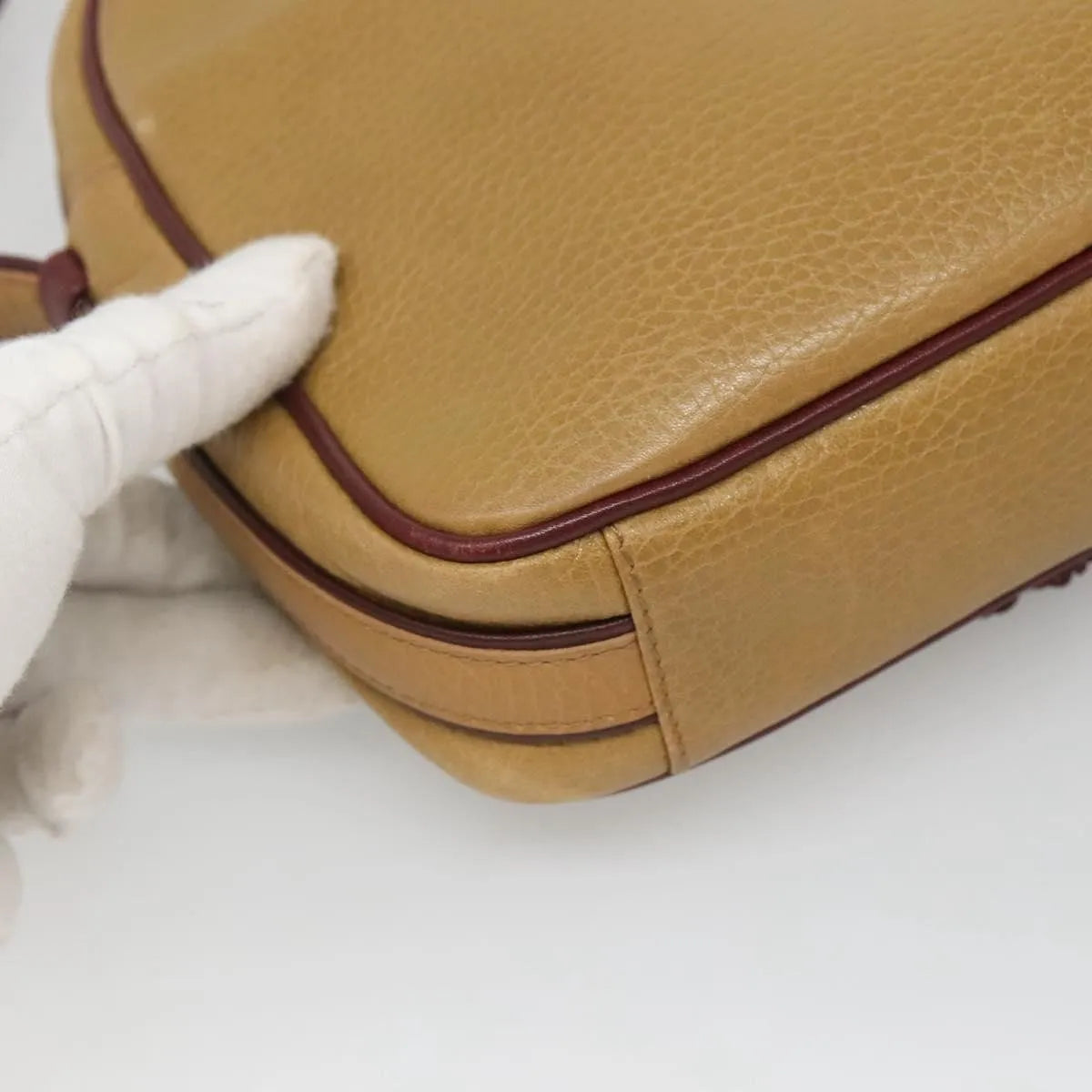 Cartier Tasseled Must De Cartier Leather Yellow Leather Shoulder Bag Bag (Pre-Owned)