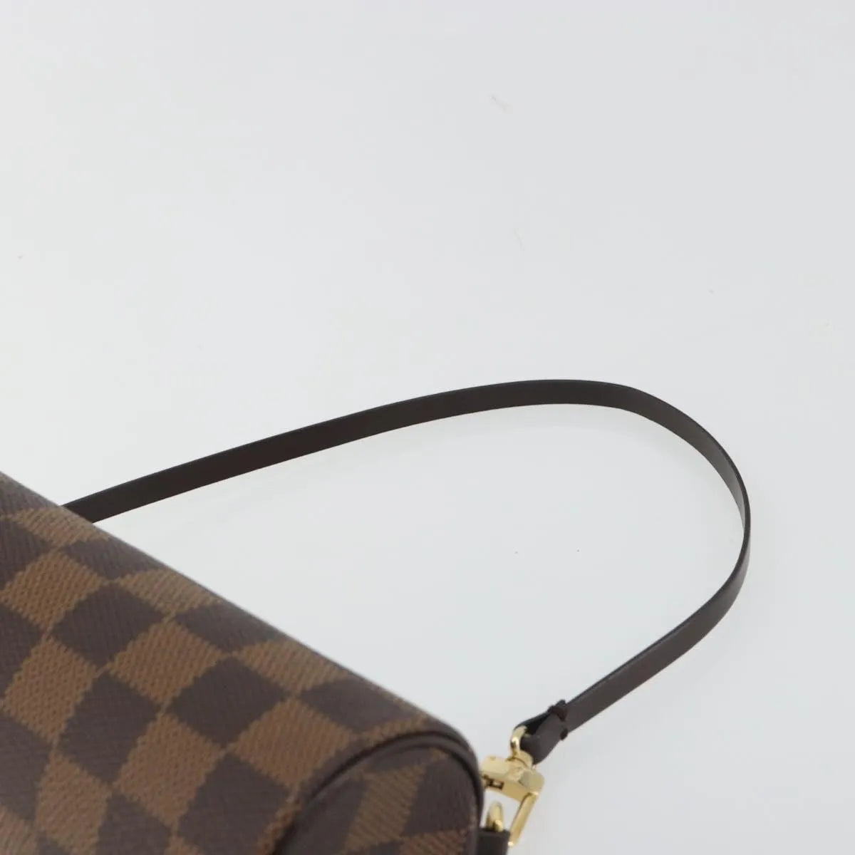 Louis Vuitton Papillon Pochette Damier Ebene Brown Canvas Clutche & Pouche Bag (Pre-Owned)