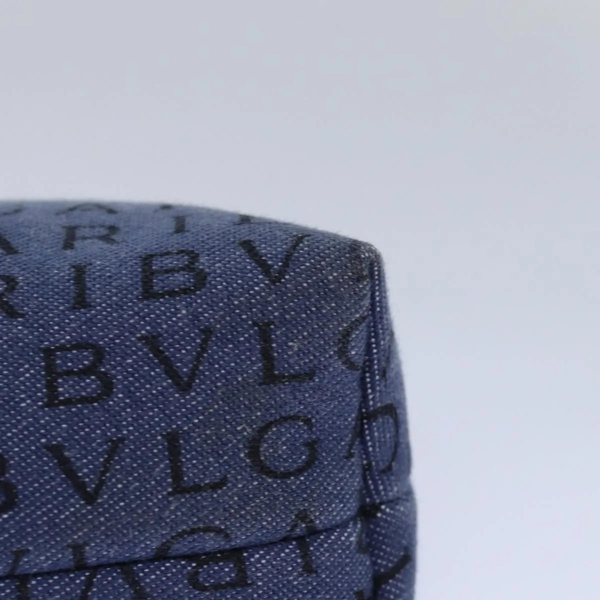 Bvlgari Pouch Canvas Blue Canvas Clutche & Pouche Bag (Pre-Owned)