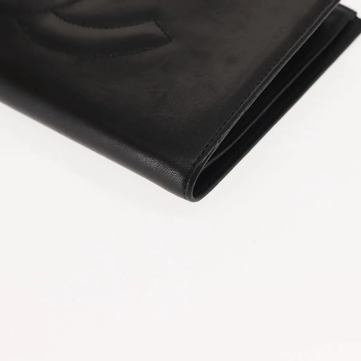 Chanel Timeless Cc French Leather Black Leather Wallets Accessory (Pre-Owned)
