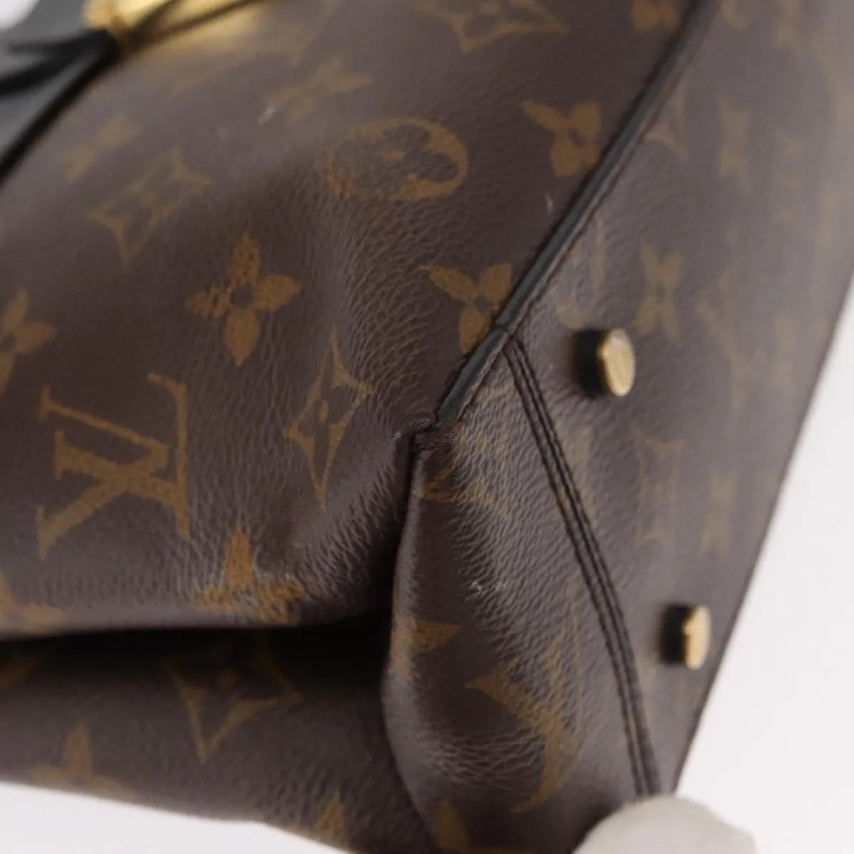 Louis Vuitton One Handle Flap Monogram Canvas And Leather Brown Canvas Handbag (Pre-Owned)