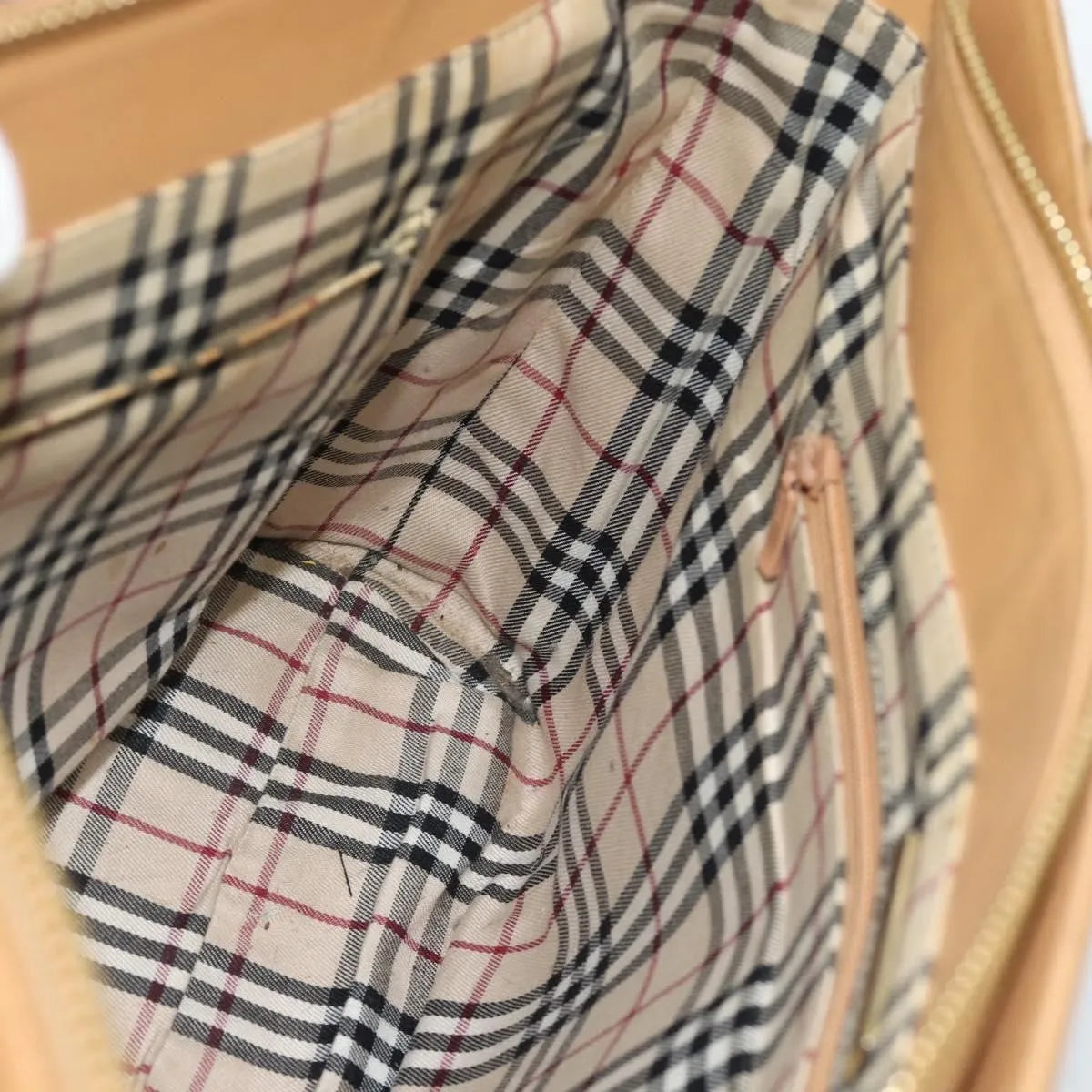 Burberry Vintage Leather Beige Leather Tote Bag Bag (Pre-Owned)