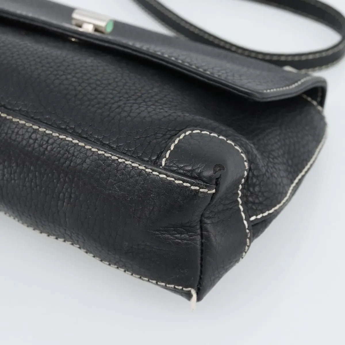 Tiffany & Co. Vintage Leather Black Leather Shoulder Bag Bag (Pre-Owned)