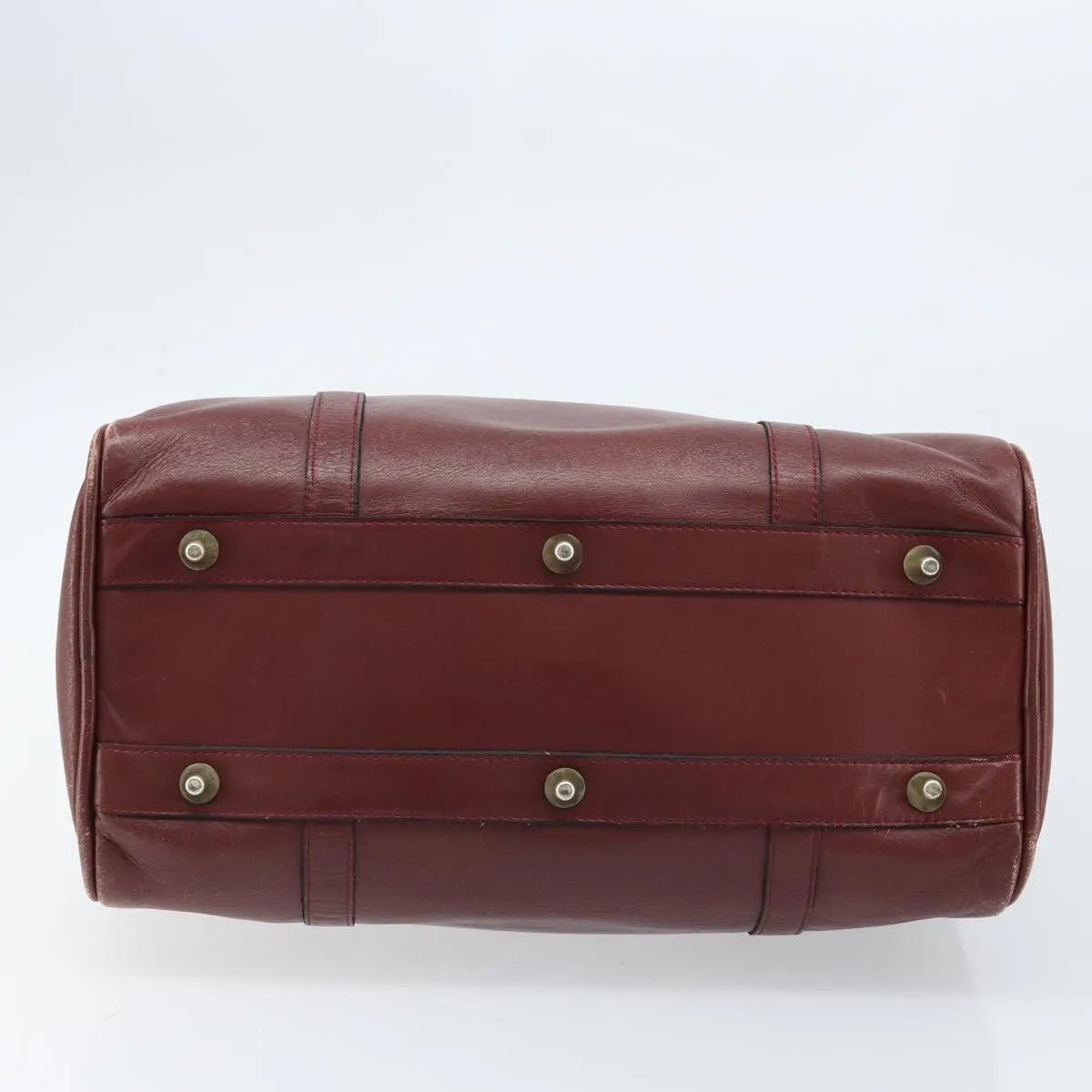 Cartier Must De Cartier Leather Burgundy Leather Handbag (Pre-Owned)