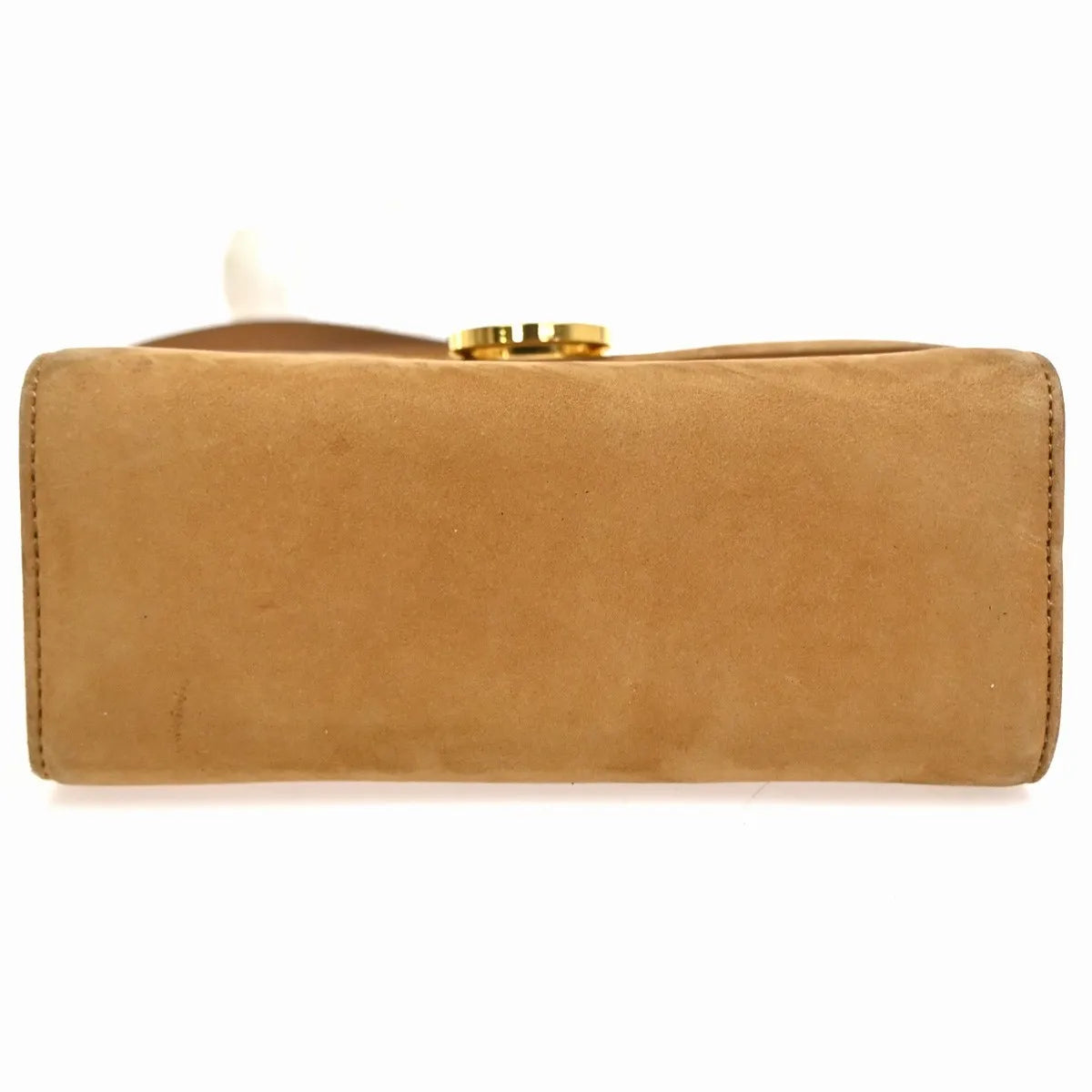 Salvatore Ferragamo Gancini Suede Brown Suede Shoulder Bag Bag (Pre-Owned)