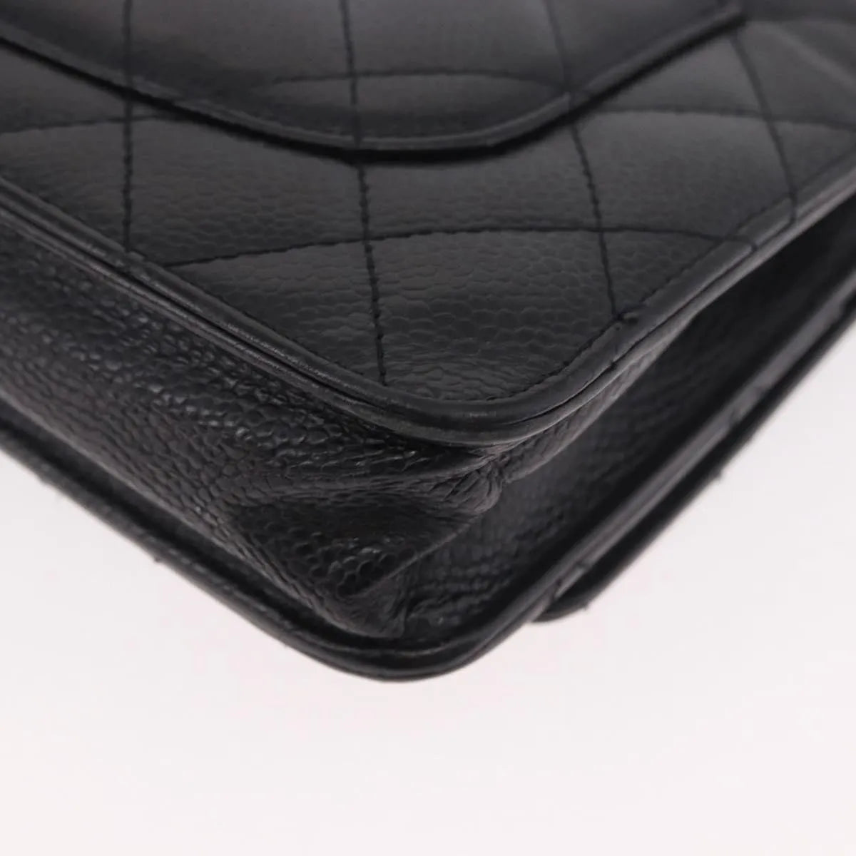 Chanel Chanel Matelassé Cuir Noir Black Leather Black Calfskin Shoulder Bag Bag (Pre-Owned)