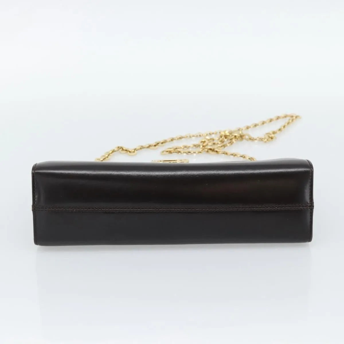 Salvatore Ferragamo Vintage Gancini Chain Leather Brown Leather Shoulder Bag Bag (Pre-Owned)